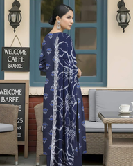 3 Pieces - Orient Unstitched Blue Premium Lawn Suit