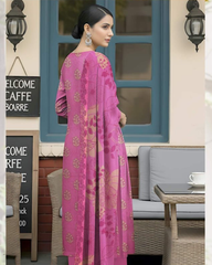 3 Pieces - Orient Unstitched Pink Premium Lawn Suit