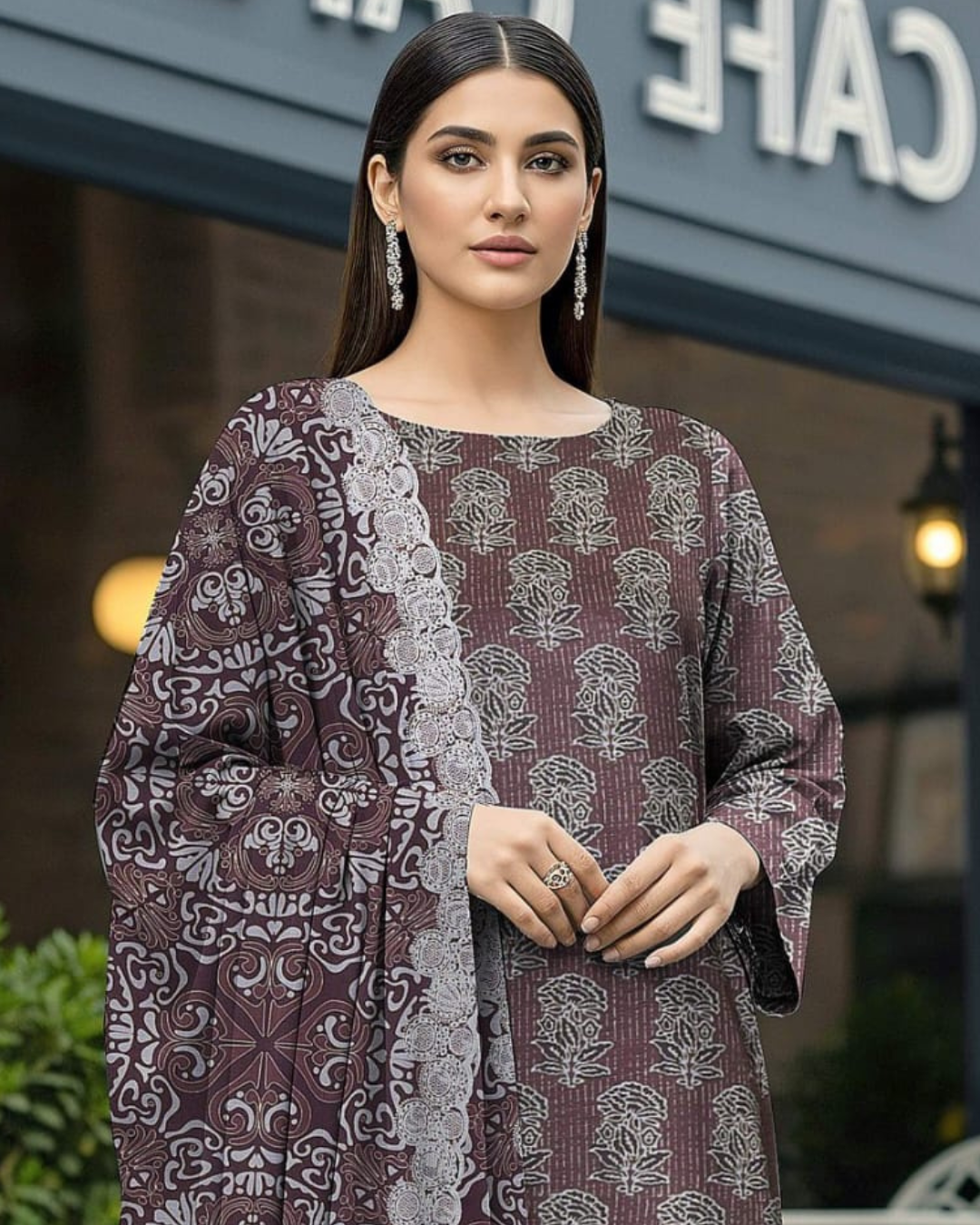 3 Pieces - Orient Unstitched Premium Lawn Suit